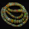 89.55 Ctw - 16 Inches Full Strand So Gorgeous High Quality - Welo Ethiopian OPAL - Micro Faceted Rondell Beads Strong Fire Huge size 4.5 - 9 mm